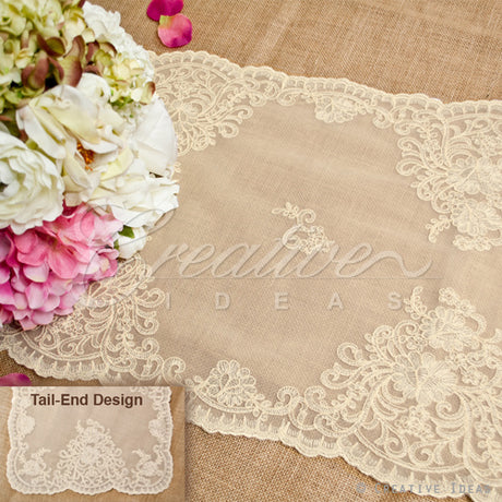 14"X72" Butterfly Lace Table Runner-Pc (Ivory)