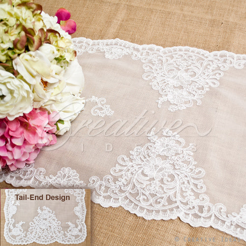 14"X72" Butterfly Lace Table Runner-Pc (White)