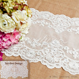 14"X72" Classy Lace Table Runner W/Faux Diamond-Pc (White)