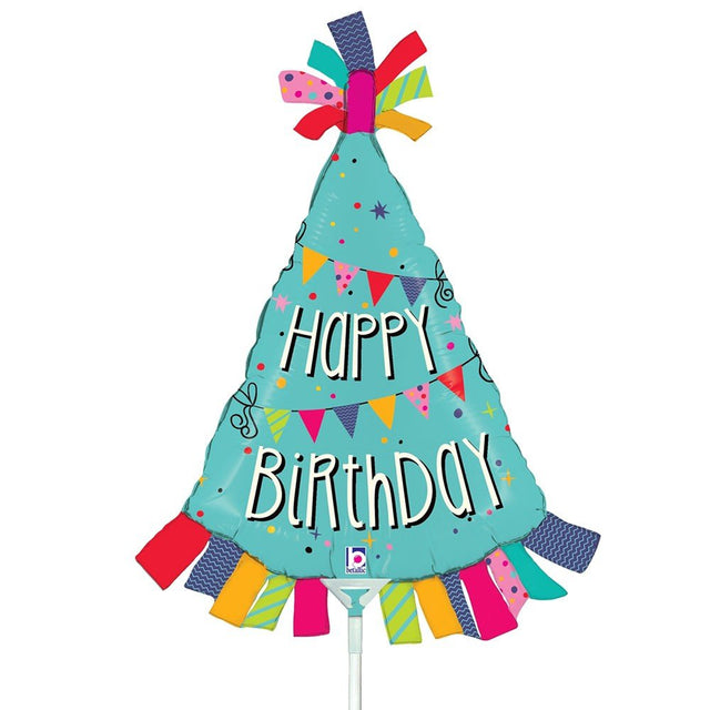 Birthday Banner Hat Mini Shape Foil Balloon