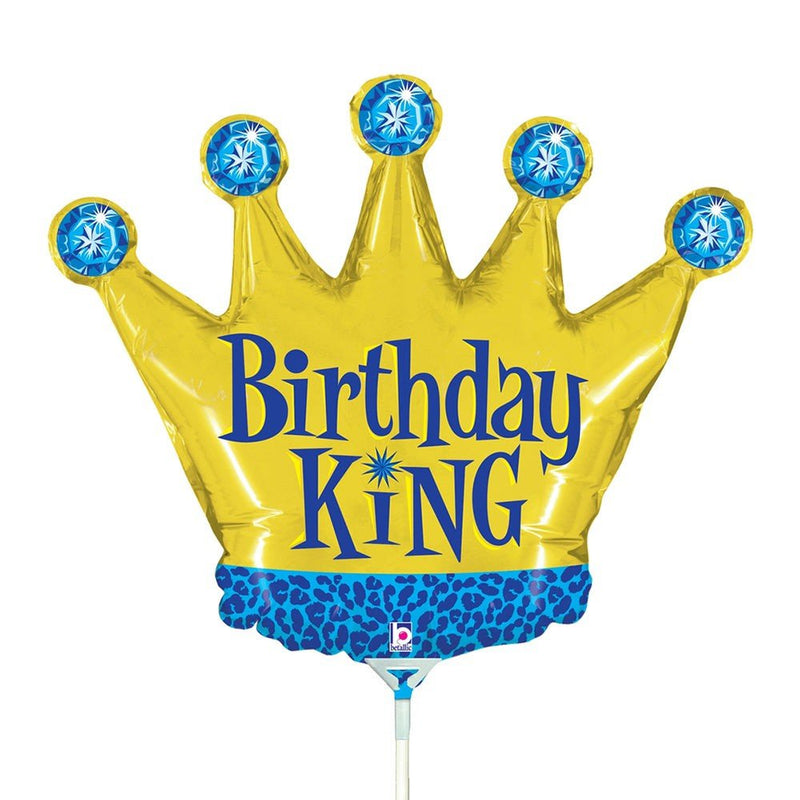 Birthday King Mini Shape Foil Balloon
