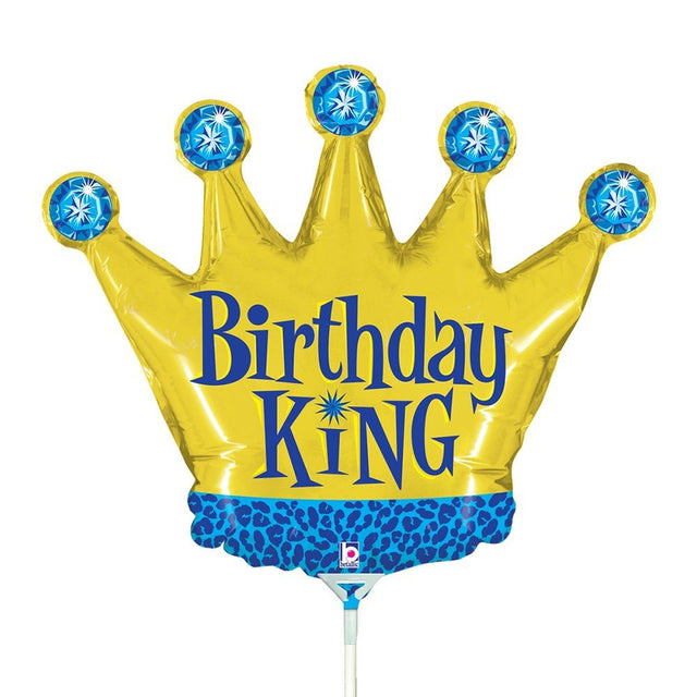 Birthday King Mini Shape Foil Balloon