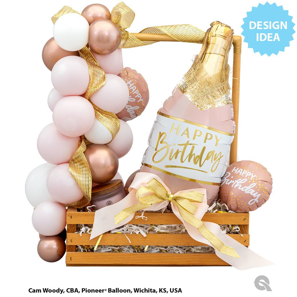 Foil Balloon Birthday Pink Bubbly Mini Shape