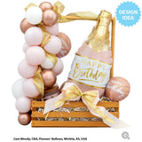 Foil Balloon Birthday Pink Bubbly Mini Shape