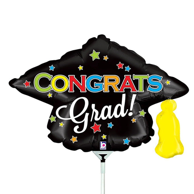 Graduation Foil Balloon Grad Cap Mini Shape
