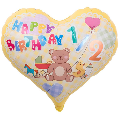 Foil Balloon 14 Inch Jelly Heart Yellow