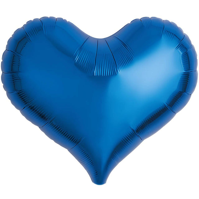 Foil Balloon 14 Inch Jelly Heart Metallic Blue