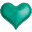 Heart Foil Balloon Metallic Green