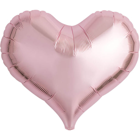 Foil Balloon 14 Inch Jelly Heart Metallic Light Pink