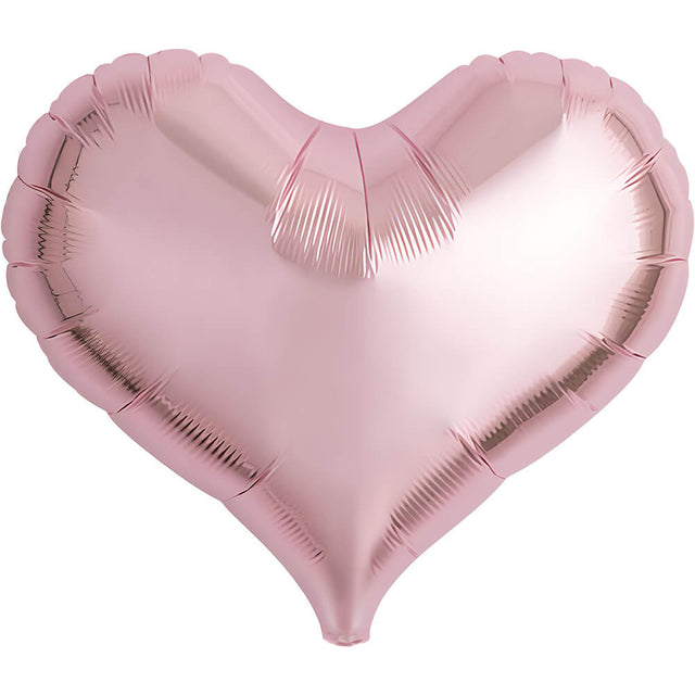 Foil Balloon 14 Inch Jelly Heart Metallic Light Pink