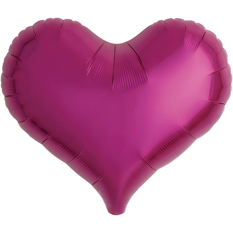 Foil Balloon 14 Inch Jelly Heart Metallic Magenta
