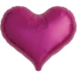 Foil Balloon 14 Inch Jelly Heart Metallic Magenta