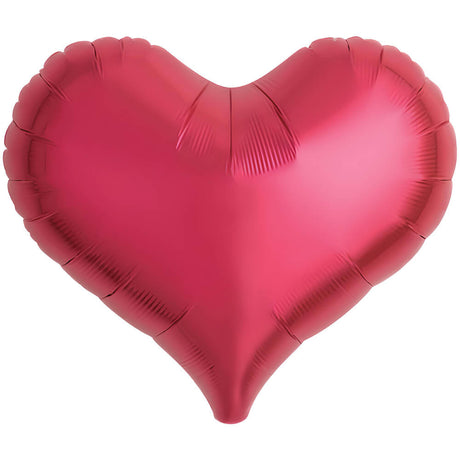 Foil Balloon 14 Inch Jelly Heart Metallic Red