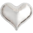 Foil Balloon 14 Inch Jelly Heart Metallic Silver