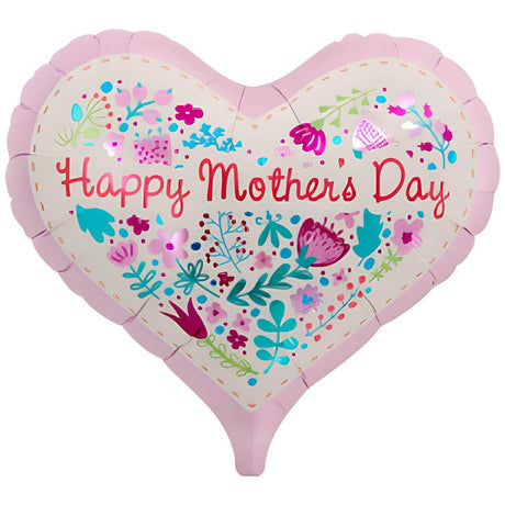 Foil Balloon 14 Inch Mother's Day Floral Leaves