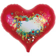 Foil Balloon 14 Inch Jelly Heart Ornate Flower Card