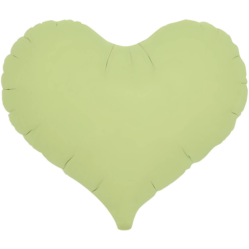Foil Balloon 14 Inch Jelly Heart Pastel Green