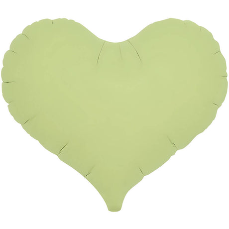 Foil Balloon 14 Inch Jelly Heart Pastel Green