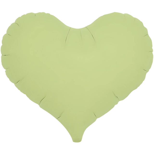 Foil Balloon 14 Inch Jelly Heart Pastel Green