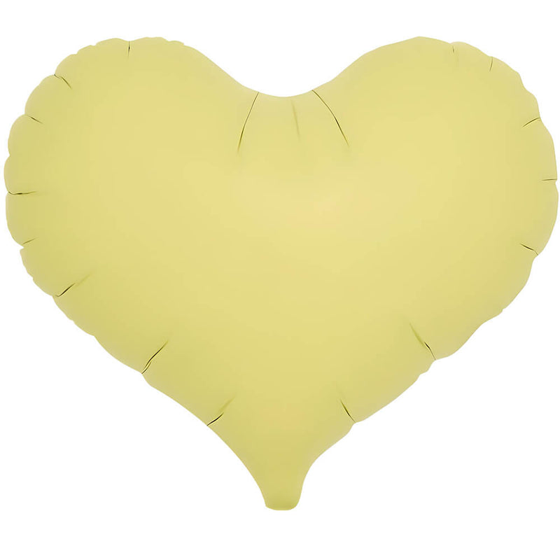 Foil Balloon Jelly Heart Pastel Yellow