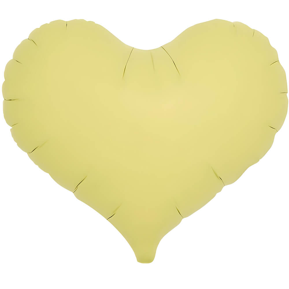 Foil Balloon Jelly Heart Pastel Yellow