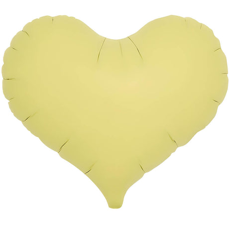 Foil Balloon Jelly Heart Pastel Yellow