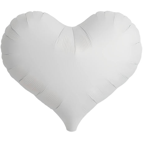 Foil Balloon 14 Inch White Heart