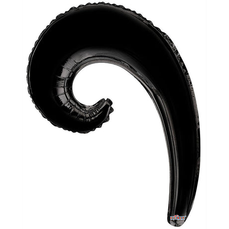 Plastic Balloon 14 Inch Kurly Wave Black