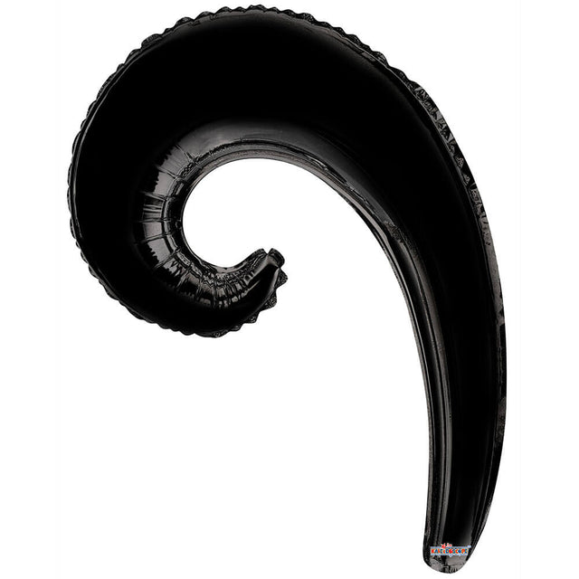Plastic Balloon 14 Inch Kurly Wave Black
