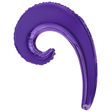 Foil Balloon 14 Inch Purple Kurly Wave