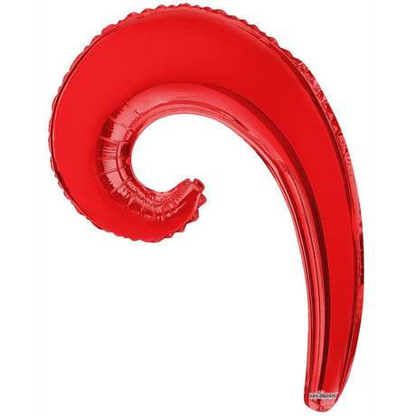 Foil Balloon 14 Inch Kurly Wave Red