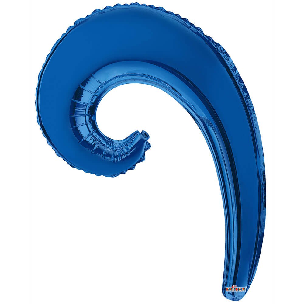 Foil Balloon Royal Blue Kurly Wave 14 Inch