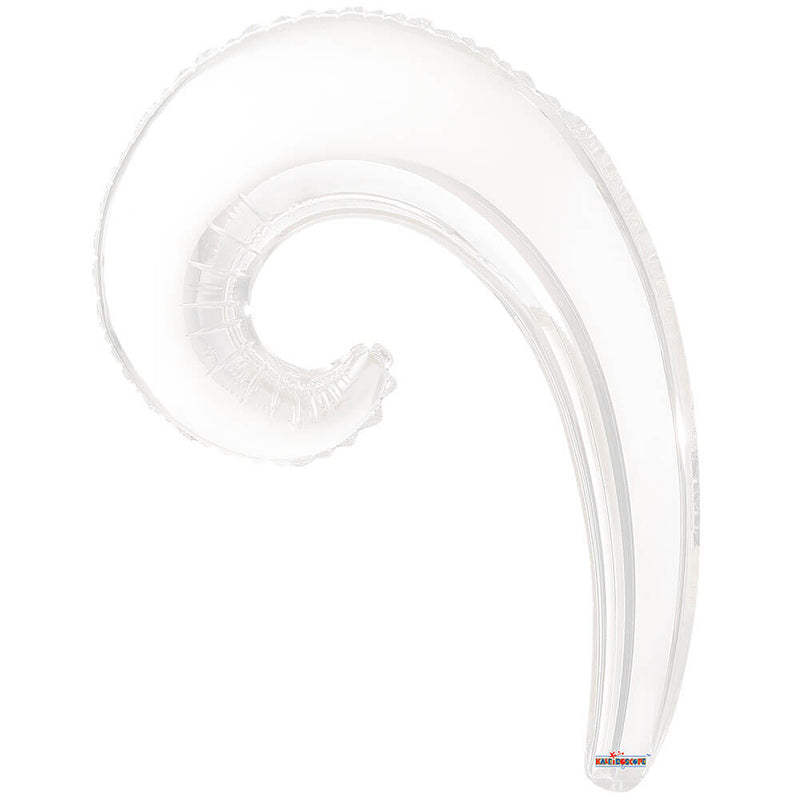 Plastic Balloon 14 Inch Kurly Wave White