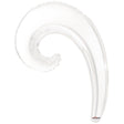 Plastic Balloon 14 Inch Kurly Wave White