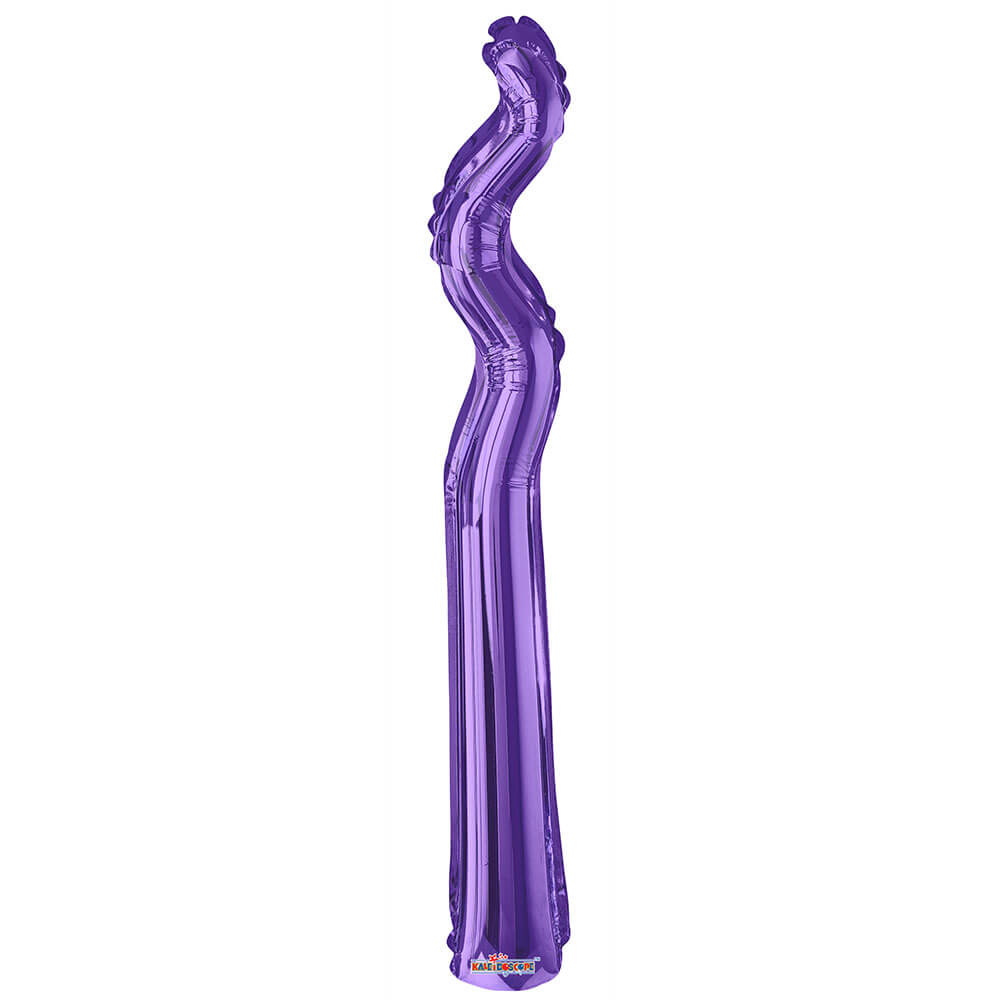 Purple Foil Balloon 14 Inch Kurly Zig Zag