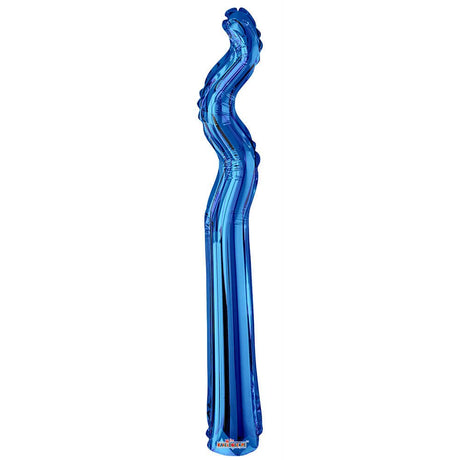 Foil Balloon 14 Inch Royal Blue Kurly Zig Zag