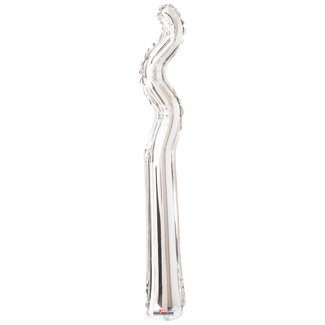 Foil Balloon 14 Inch Kurly Zig Zag Silver