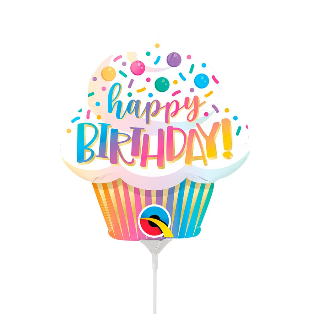 Mini Birthday Cupcake Foil Balloon