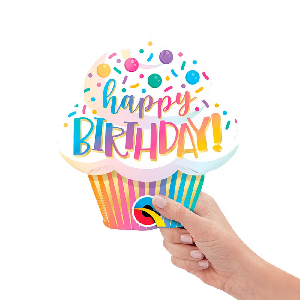 Mini Birthday Cupcake Foil Balloon