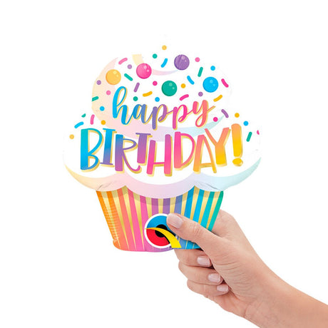 Mini Birthday Cupcake Foil Balloon