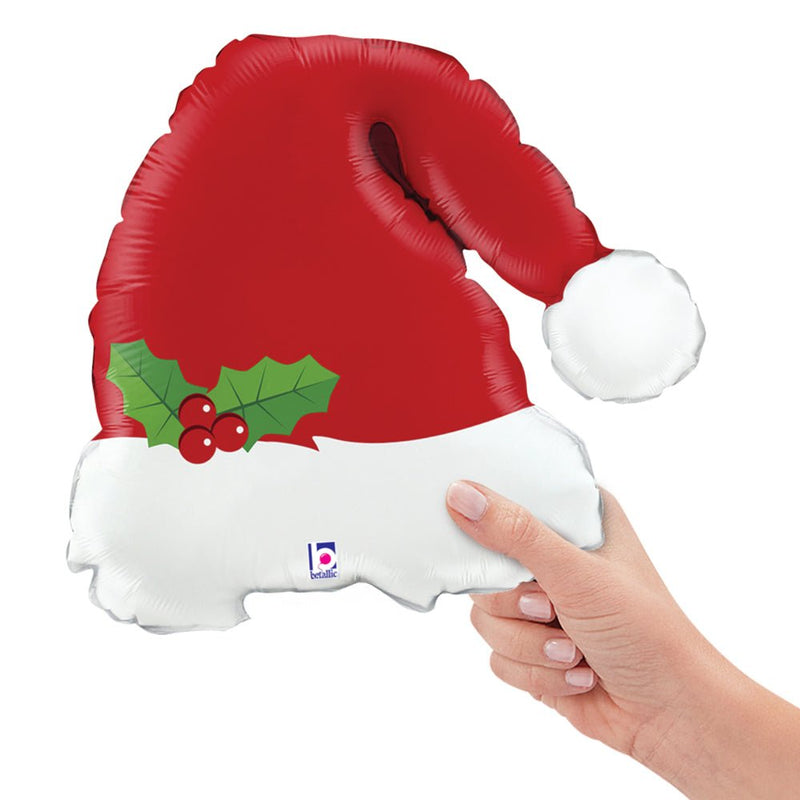 Mini Christmas Santa Hat Foil Balloon