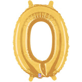 Gold Number 0 Foil Balloon