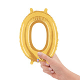 Gold Number 0 Foil Balloon