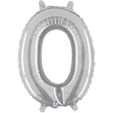 Foil Balloon Number 0 Silver Megaloon