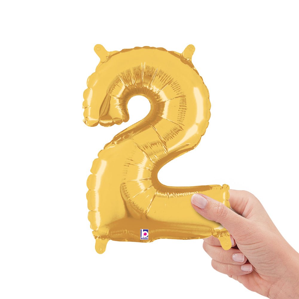 Gold Number 2 Foil Balloon