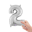 Number 2 Silver Foil Balloon