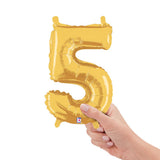 Number 5 Gold Foil Balloon