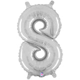 Foil Number 8 Silver Megaloon Balloon