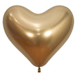 14 Inch Reflex Gold Heart Balloons