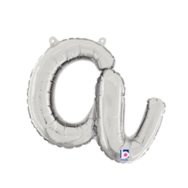 Foil Balloon Script Letter A Silver